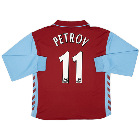 2006-07 Aston Villa Home L/S Shirt Petrov #11 - 9/10 - (L)