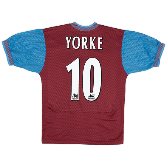 1997-98 Aston Villa Home Shirt Yorke #10 - 9/10 - (S)
