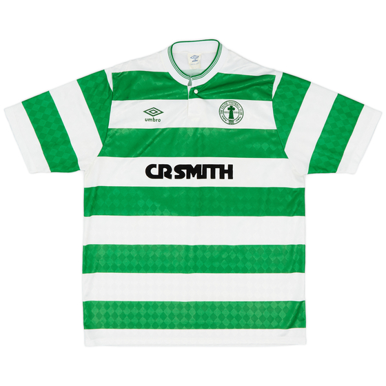 1987-89 Celtic Centenary Home Shirt - 8/10 - (L)