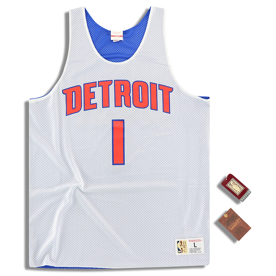 (Amazon) Mitchell & Ness Detroit Pistons Iverson #1 Reversible All Star Jersey