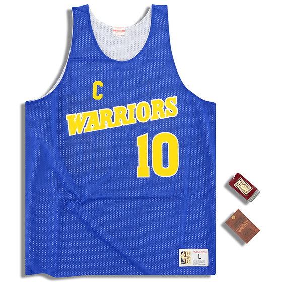 (Amazon) Mitchell & Ness Golden State Warriors Hardaway #10 Reversible Jersey