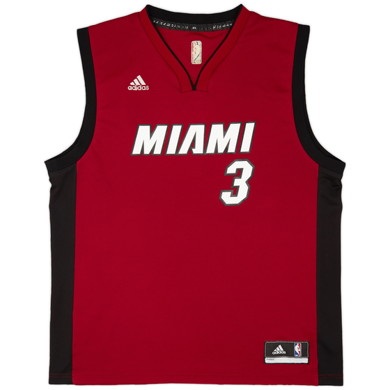 2014-16 Miami Heat Wade #3 adidas Alternate Jersey (Excellent) L