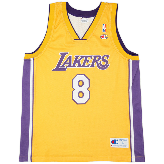 1999-06 LA Lakers Bryant #8 Champion Home Jersey (Very Good) L