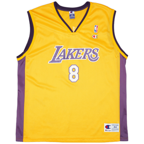 1999-02 LA Lakers Bryant #8 Champion Home Jersey (Excellent) L