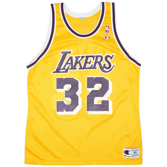 1996 LA Lakers Johnson #32 Champion Home Jersey (Excellent) XL