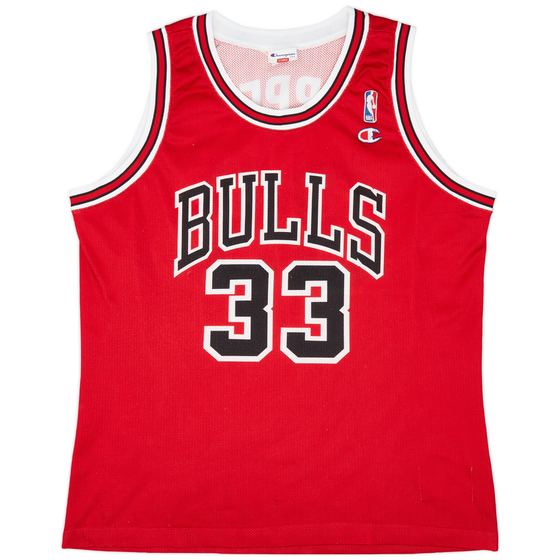 1991-98 Chicago Bulls Pippen #33 Champion Away Jersey (Excellent) XL
