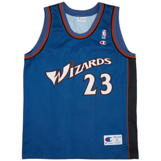 2001-03 Washington Wizards Jordan #23 Champion Away Jersey (Excellent) L