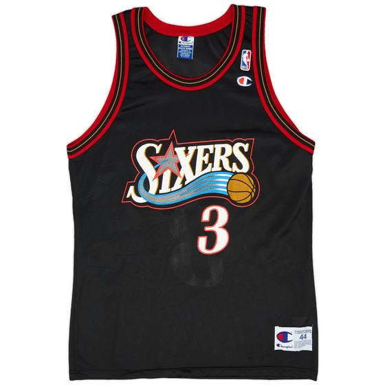 1998-00 Philadelphia 76ers Iverson #3 Champion Away Jersey (Excellent) L