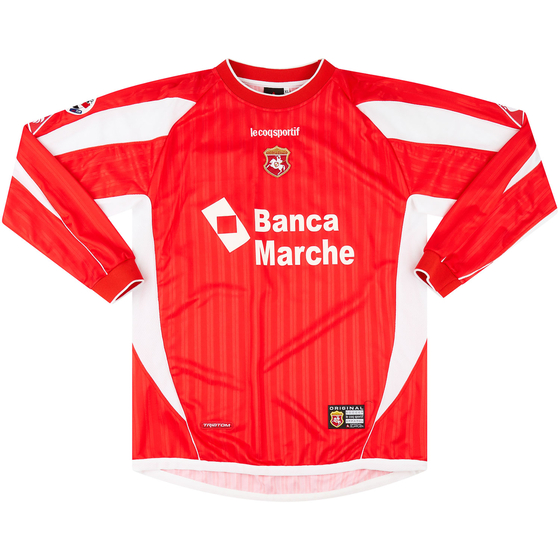 2003-04 Ancona Match Issue Home L/S Shirt Bucchi #27