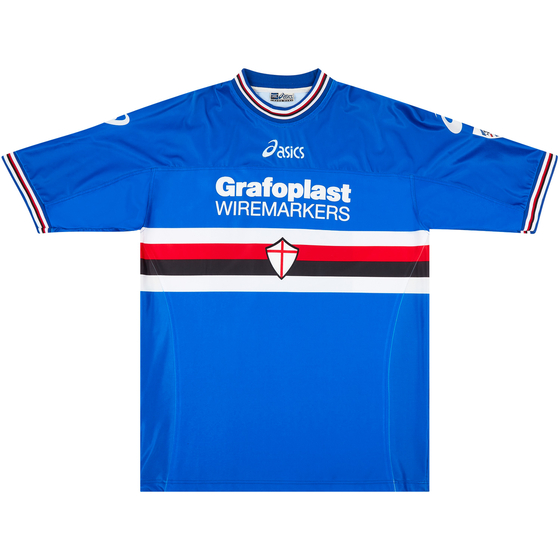 2001-02 Sampdoria Match Issue Home Shirt Grandoni #5