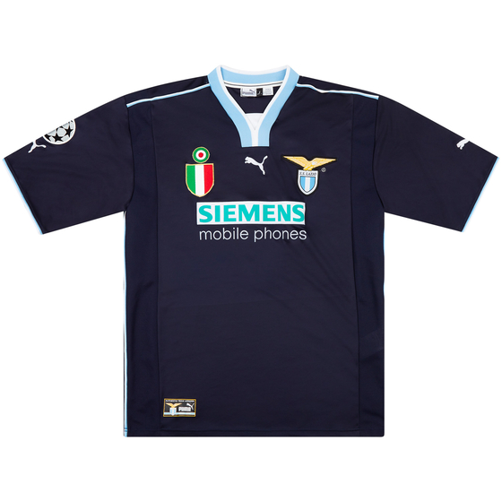 2000-01 Lazio Match Issue Champions League Away Shirt Baronio #8
