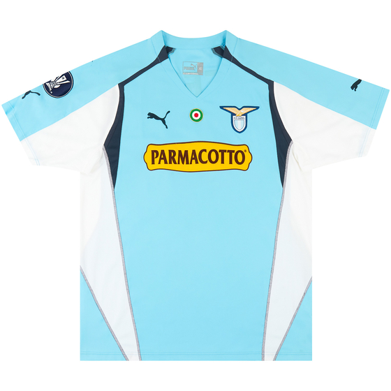 2004-05 Lazio Match Issue UEFA Cup Home Shirt Negro #23