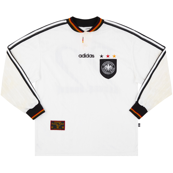 1996 Germany Match Issue Home L/S Shirt #22 (v Denmark)
