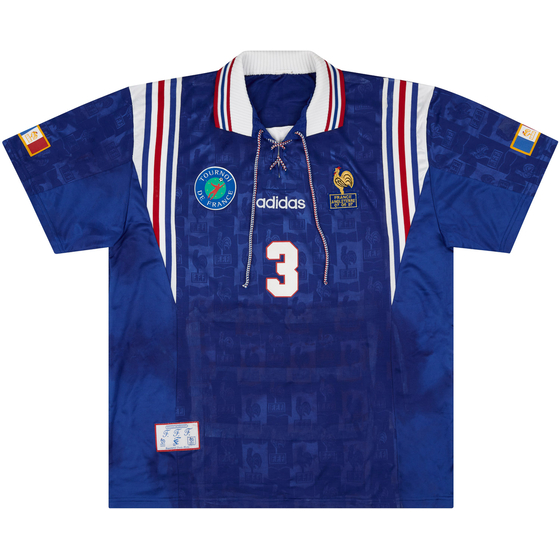 1997 France Match Worn Le Tournoi Home Shirt Laigle #3 (v England)