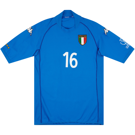 2002 Italy Match Issue World Cup Signed Home Shirt Di Livio #16
