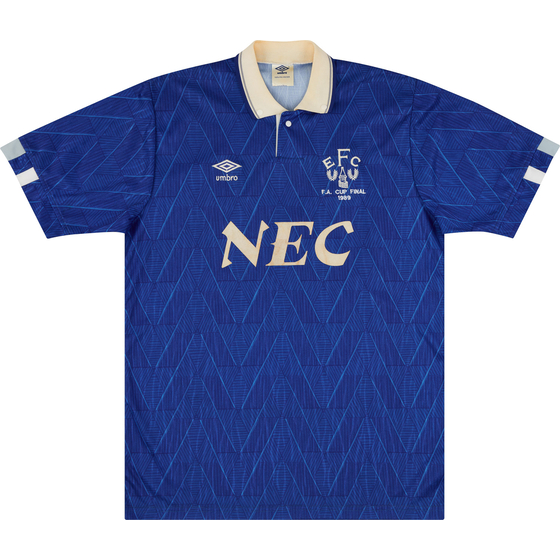 1988-89 Everton Match Issue FA Cup Final Home Shirt #13