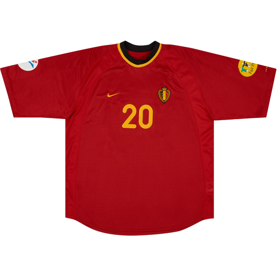2000 Belgium Match Issue European Championship Home Shirt De Bilde #20