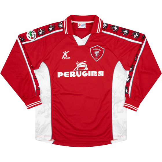 1999-00 Perugia Match Issue Home L/S Shirt Tapia #20