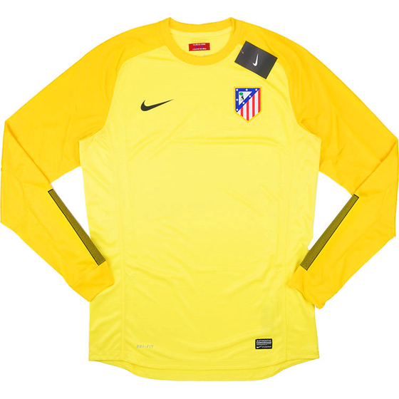 2013-14 Atletico Madrid Player Issue GK Yellow Shirt