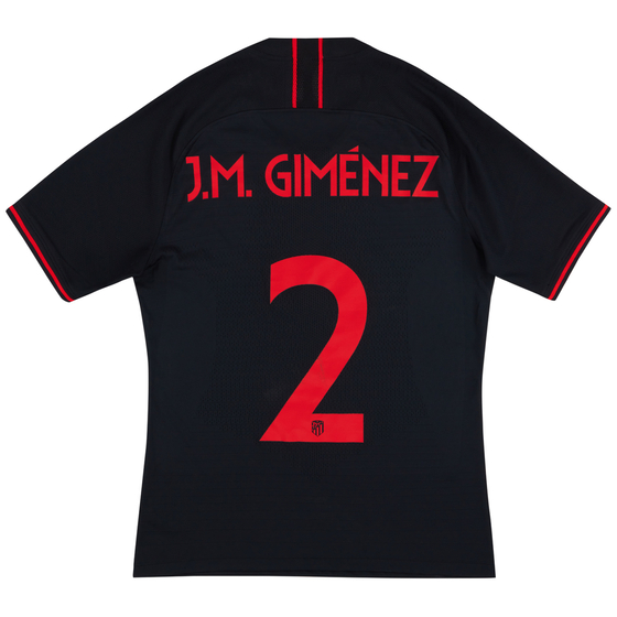 2019-20 Atletico Madrid Player Issue Vaporknit European Away Shirt J.M. Giménez #2