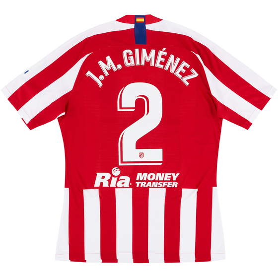 2019-20 Atletico Madrid Player Issue Vaporknit Domestic Home Shirt J.M. Giménez #2