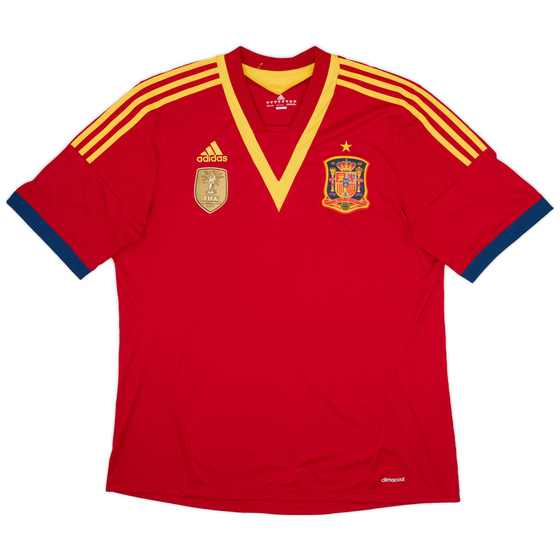 2013 Spain Confederation Cup Home Shirt - 9/10 - (XL)