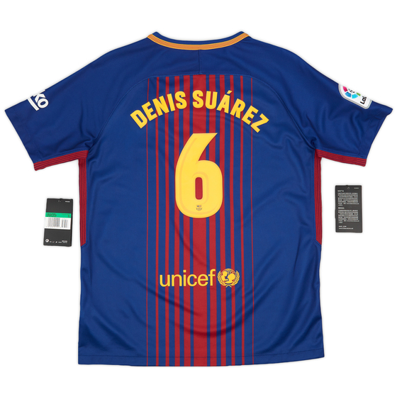 2017-18 Barcelona Home Shirt Denis Suárez #6 (XL.Kids)