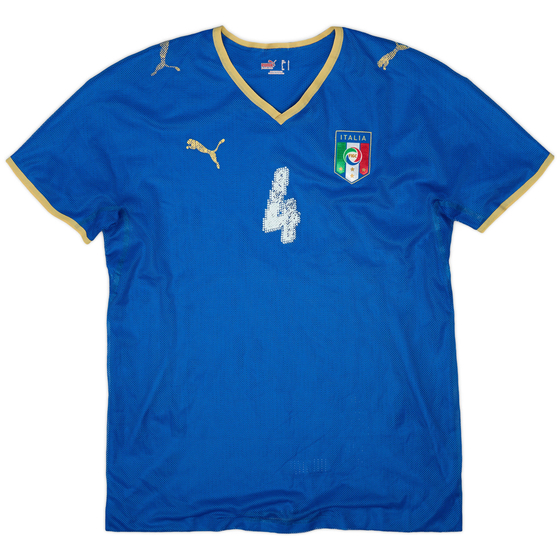 2007-08 Italy Player Issue Home Shirt #4 - 4/10 - (L)
