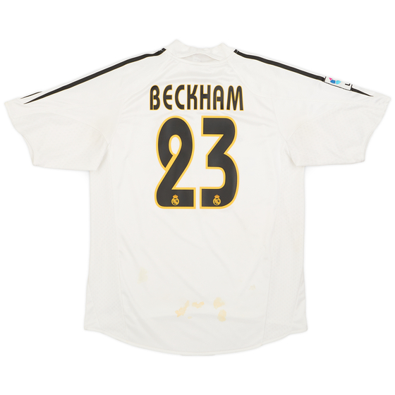 2004-05 Real Madrid Home Shirt Beckham #23 - 6/10 - (M)