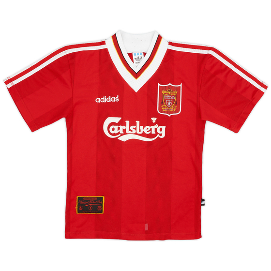 1995-96 Liverpool Home Shirt - 9/10 - (XS.Boys)