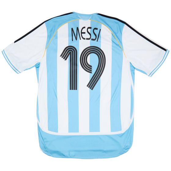 2005-07 Argentina Home Shirt Messi #19 - 8/10 - (L)