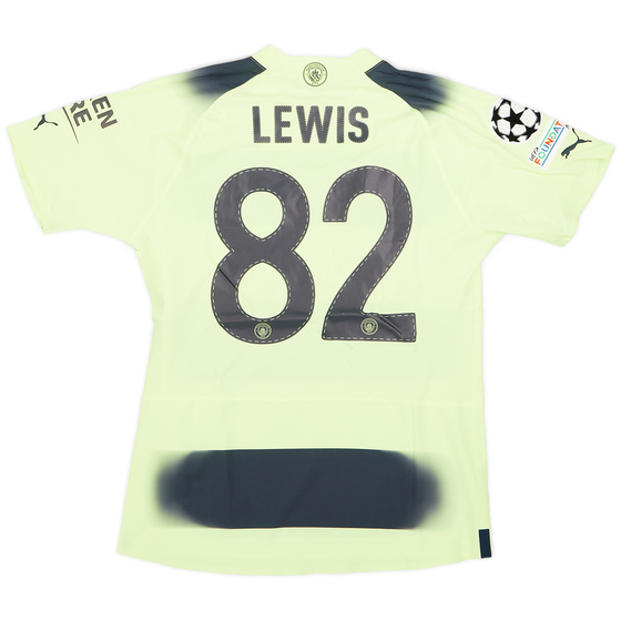2022-23 Manchester City Match Issue Champions League Third Shirt Lewis #82