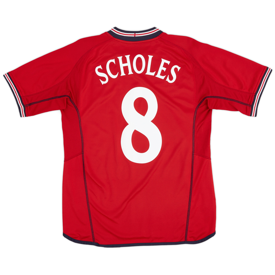 2002-04 England Away Shirt Scholes #8 - 9/10 - (L)