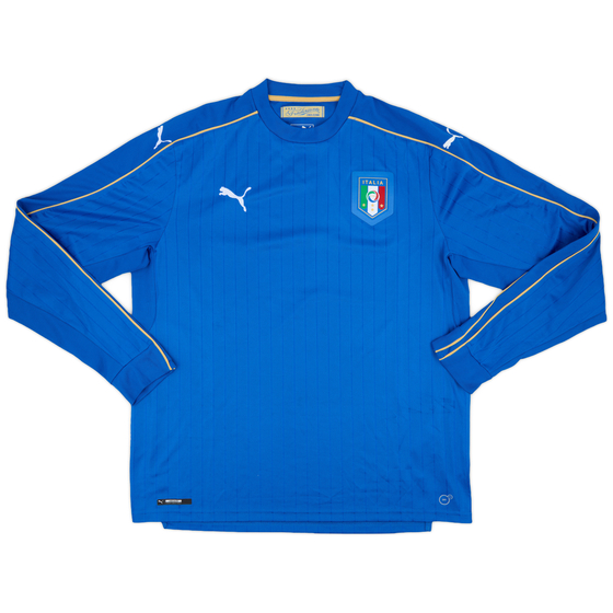 2016-17 Italy Home L/S Shirt - 9/10 - (XL)