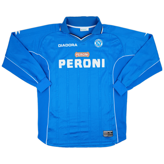 2000-01 Napoli Home L/S Shirt - 6/10 - (XL)