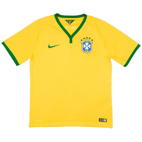 2014-15 Brazil Home Shirt - 8/10 - (M)