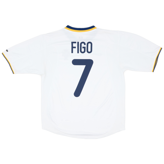 2000-02 Portugal Away Shirt Figo #7 - 8/10 - (M)