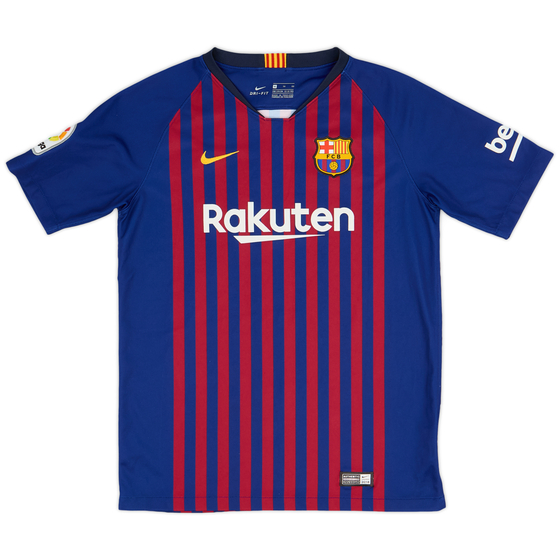 2018-19 Barcelona Home Shirt - 8/10 - (XL.Boys)