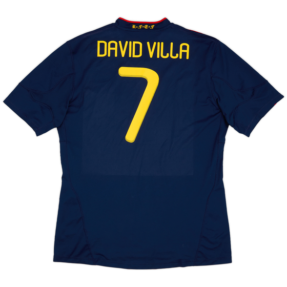 2010-11 Spain World Cup Final Away Shirt David Villa #7 - 9/10 - (XL)