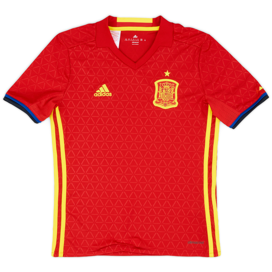 2016-17 Spain Home Shirt - 9/10 - (M.Boys)