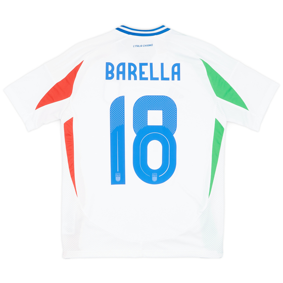 2024-25 Italy Away Shirt Barella #18 (Youths)