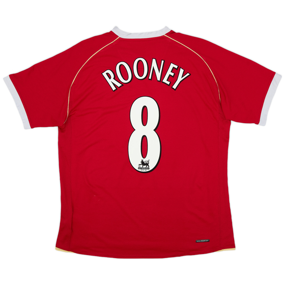 2006-07 Manchester United Home Shirt Rooney #8 - 6/10 - (L)