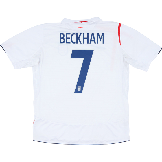 2005-07 England Home Shirt Beckham #7 - 6/10 - (XL)