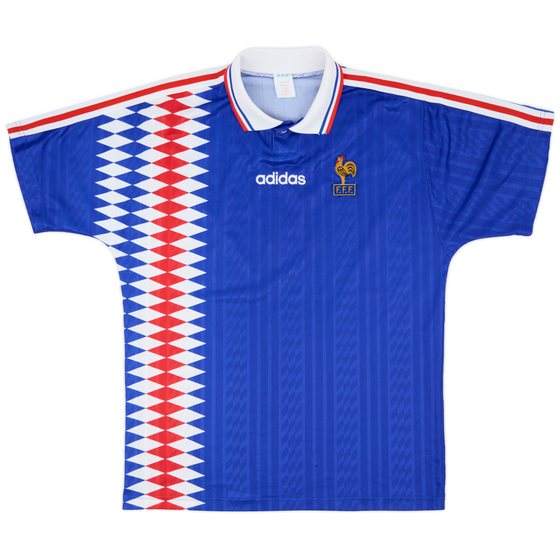 1994-96 France Home Shirt #7 - 9/10 - (L/XL)