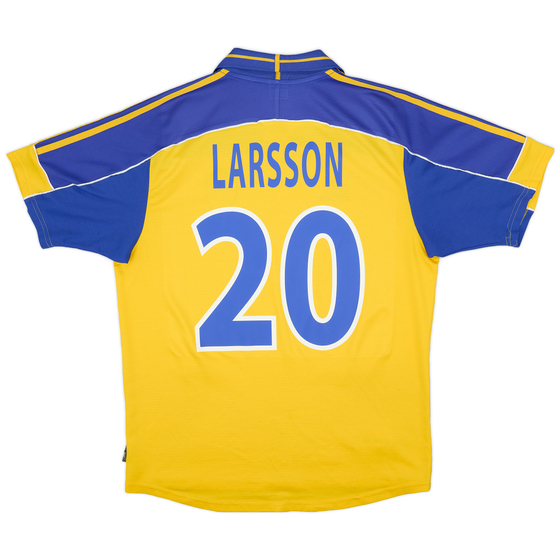 2000-02 Sweden Home Shirt Larsson #20 - 8/10 - (L)