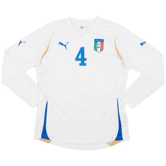 2010-12 Italy Women Player Issue Away L/S Shirt #4 - 8/10 - (Women's XL)