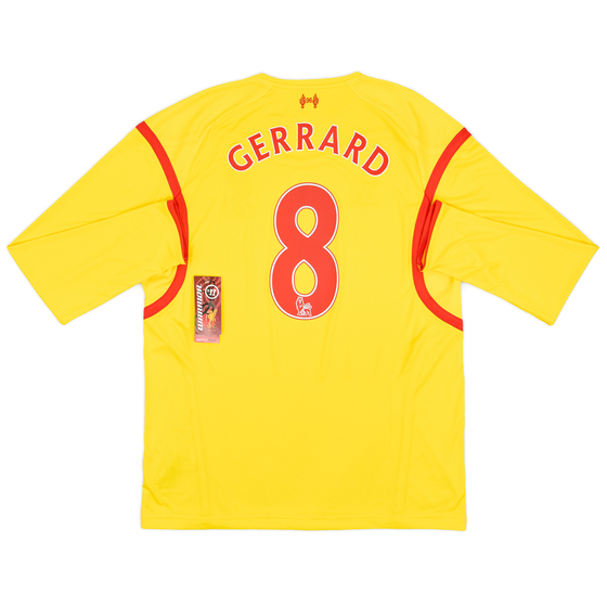 2014-15 Liverpool Away L/S Shirt Gerrard #8 (L)