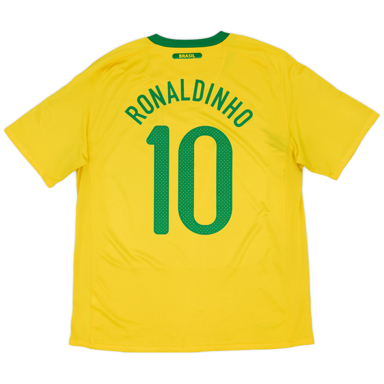 2010-11 Brazil Home Shirt Ronaldinho #10 - 6/10 - (L)