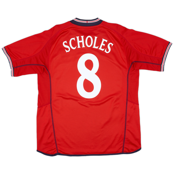 2002-04 England Away Shirt Scholes #8 - 9/10 - (XL)