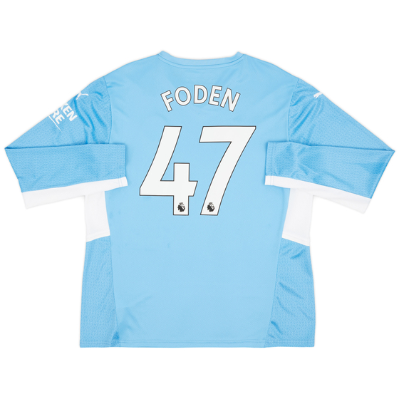 2021-22 Manchester City Home L/S Shirt Foden #47